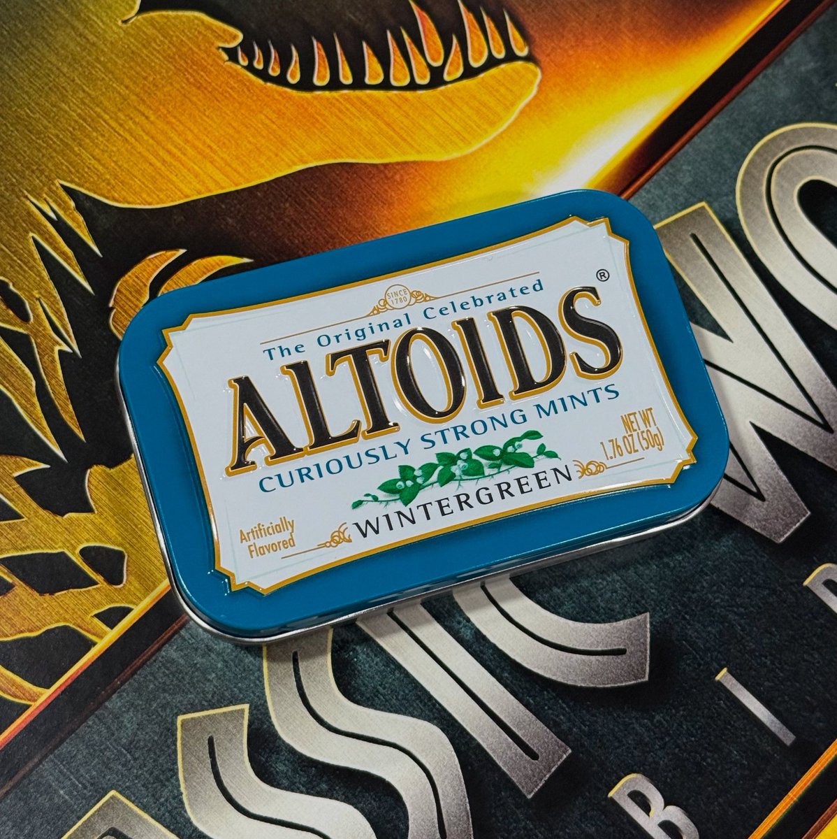 collectjurassic's tweet photo. My latest acquisition, great idea @JurassicCollect!
#collectjurassic #jurassicworldrebirth #altoids https://t.co/F0GsBtzVZl