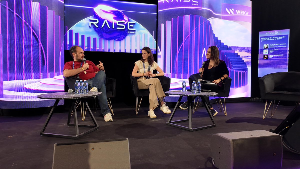 Just finished! Lauren Vaccarello's fireside chat on agentic AI at @RAISESummit with @Cohere's Cécile Robert-Michon and @NebiusAI's Danila Shtan was jam-packed with insights.

✍️ Cécile's wisdom on scaling AI: "unlearn the way we've typically worked with technology so we can more