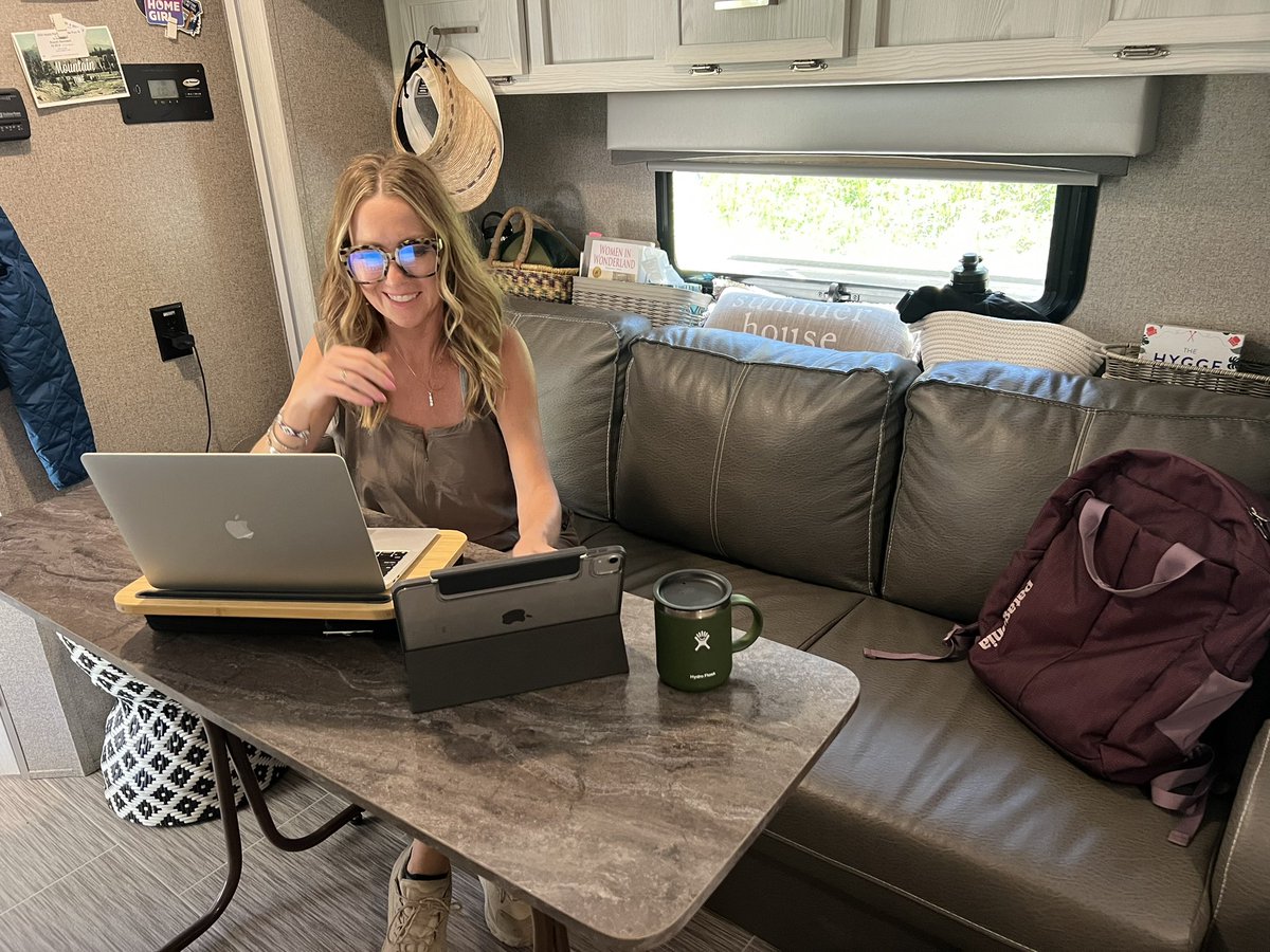 BrandiSwindell's tweet image. Running an international women’s movement from my camper... 💻☕🌲
Zooming into London strategy calls from Island Park with a strong WiFi signal 🙌🏼
#SheClimbs #FaithInTheWild #CamperCEO #GlampingForGood #KingdomWorkAnywhere #StantonInternational