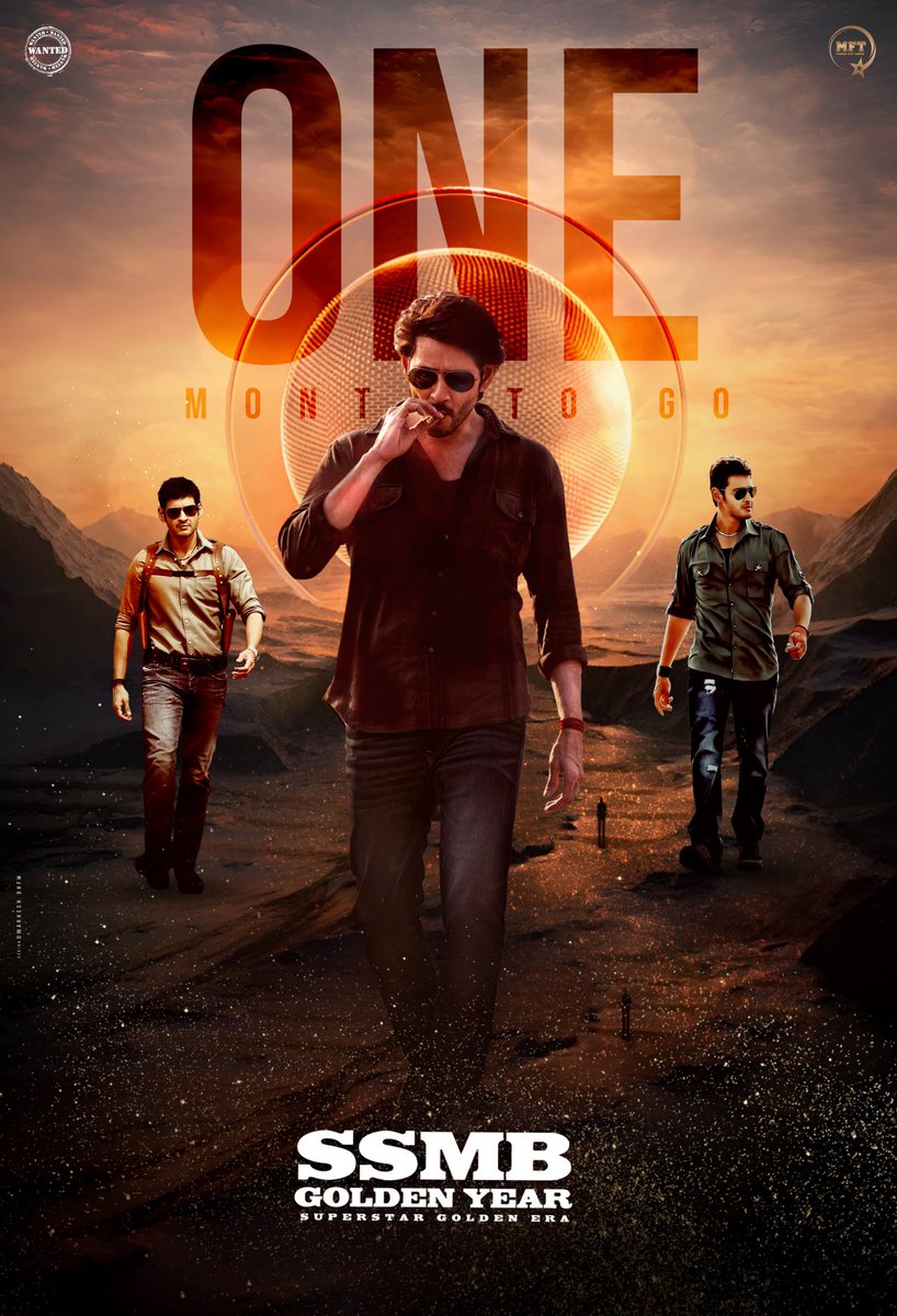 MaheshFanTrends's tweet photo. “𝘖𝘯𝘦 𝘮𝘰𝘯𝘵𝘩 𝘵𝘰 𝘨𝘰…”
A landmark date!
An experience like never before is on its way 🌟❤️‍🔥

SUPERSTAR @urstrulymahesh 🦁 

#SSMBGoldenYear 🎉
#MaheshBabu #SSMB29 #Athadu4K https://t.co/TWYkvcQ1fd