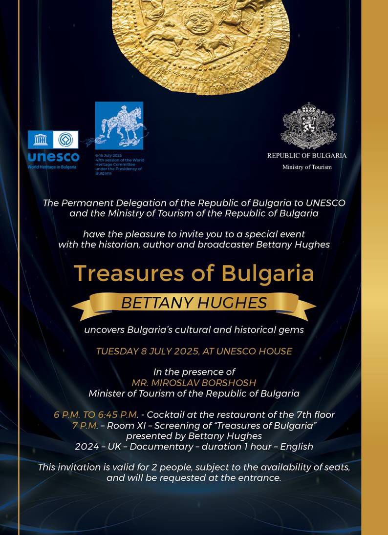 Anna Nsubuga - UK Ambassador to UNESCO (@ukambunesco) on Twitter photo Wonderful to meet renowned historian, author & broadcaster <a href="/bettanyhughes/">Bettany Hughes💙</a> yesterday <a href="/UNESCO/">UNESCO 🏛️ #Education #Sciences #Culture 🇺🇳</a> during the #47COM #WorldHeritageCommittee
Many thanks to <a href="/BGNatCom_UNESCO/">UNESCO Bulgaria</a> for hosting a screening of Bettany’s beautiful documentary “Treasures of Bulgaria” Wonderful to meet renowned historian, author & broadcaster <a href="/bettanyhughes/">Bettany Hughes💙</a> yesterday <a href="/UNESCO/">UNESCO 🏛️ #Education #Sciences #Culture 🇺🇳</a> during the #47COM #WorldHeritageCommittee
Many thanks to <a href="/BGNatCom_UNESCO/">UNESCO Bulgaria</a> for hosting a screening of Bettany’s beautiful documentary “Treasures of Bulgaria”