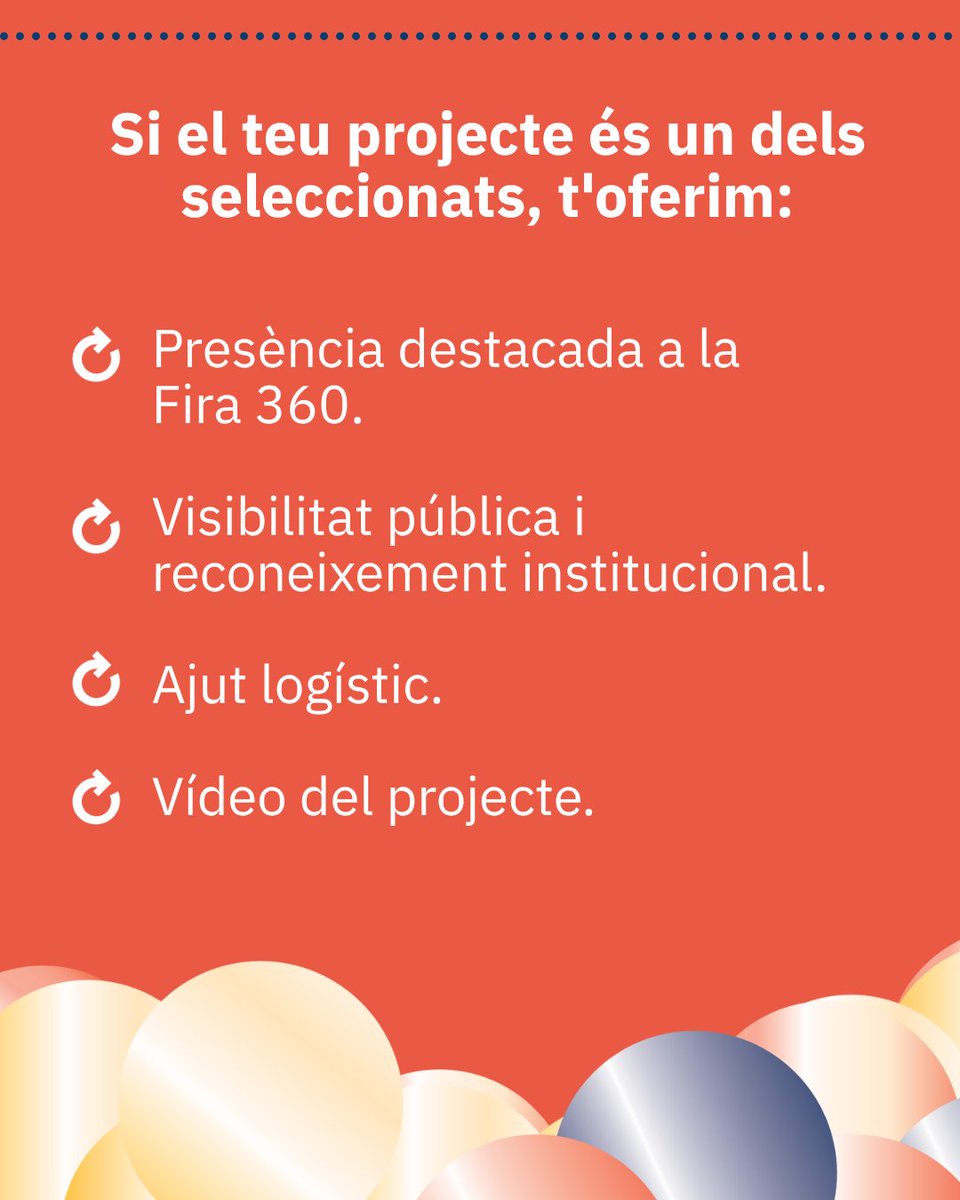 🫵🏼  Busquem projectes significatius que inspirin, il·lustrin bones pràctiques de col·laboració i que mostrin el potencial transformador de l'educació comunitària.

✨️ Fes visible el teu projecte comunitari! 

📚 Troba les bases a: educacio360.cat/fes-visible-el…