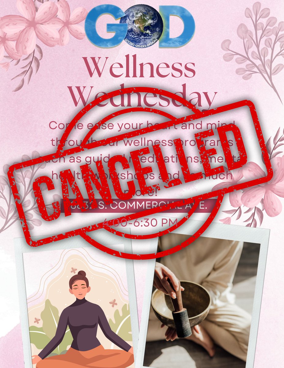 📣 There will be NO Wellness Wednesday today as the G.O.D Food Pantry will be open from 4 - 6 PM.

Be sure to come on over to our Pantry at 8832 South Commercial Ave! 

#GIVINGOTHERSDREAMS #FoodIsMedicine #FoodDistribution #FoodPantry #chicago