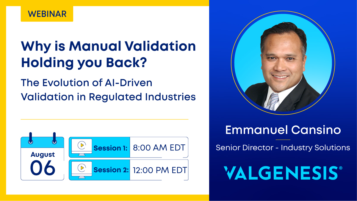 Modern AI-driven validation lifecycle solutions are changing the game! With VAL, you can accelerate validation, stay compliant, boost accuracy, and save valuable time. Are you ready to break free from manual bottlenecks? Join our webinar and see how! 👇
hubs.li/Q03wt0ZR0