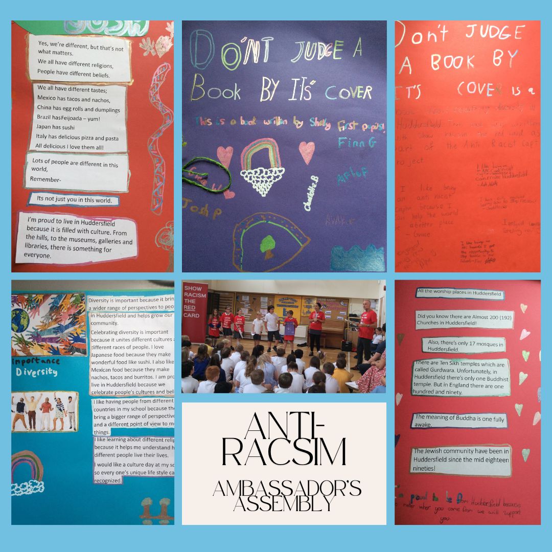 Our 6 Anti-Racism Ambassador's have been working closely with Show Racism the Red Card and they planned and ran an assembly to share their key learning with the rest of our school. Thank You to the parents / family members of our ambassadors who came to the assembly.