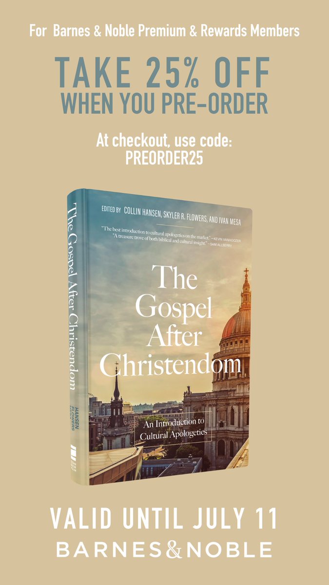 Collin Hansen (@collinhansen) on Twitter photo Good deal! Lasts through Friday.
barnesandnoble.com/w/the-gospel-a… Good deal! Lasts through Friday.
barnesandnoble.com/w/the-gospel-a…