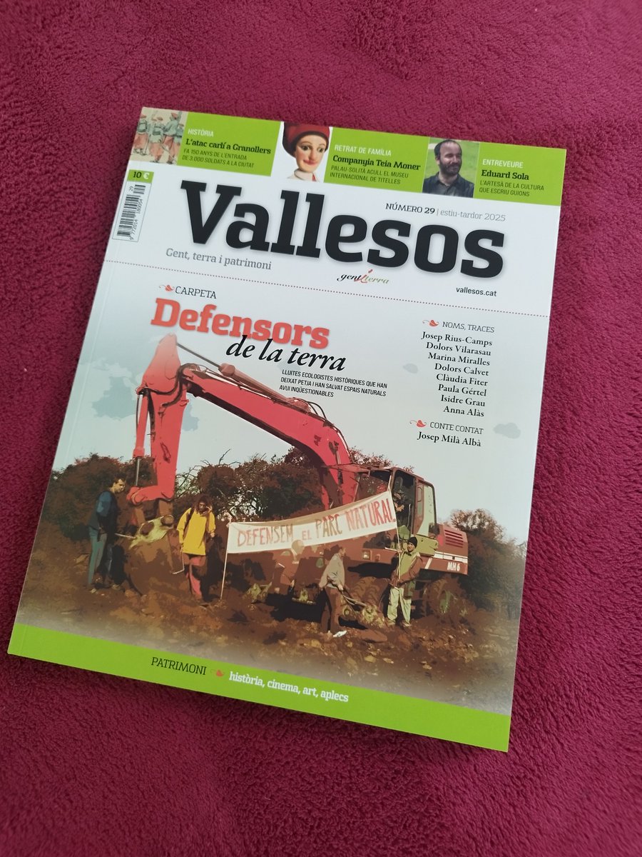 DavidRamon_pr's tweet photo. #LECTURAdESTIU 📖
Ja tenim la revista @vallesos #29, dedicada a les lluites per defensar la el #Vallès 
En aquesta ocasió hi col·laboro en una peça compartida amb @Banyeres sobre la defensa de l’entorn de #SantLlorençDelMunt ⛰️ i #LObac i el naixement del #ParcNatural #LaMola https://t.co/oY3rR1oZbO