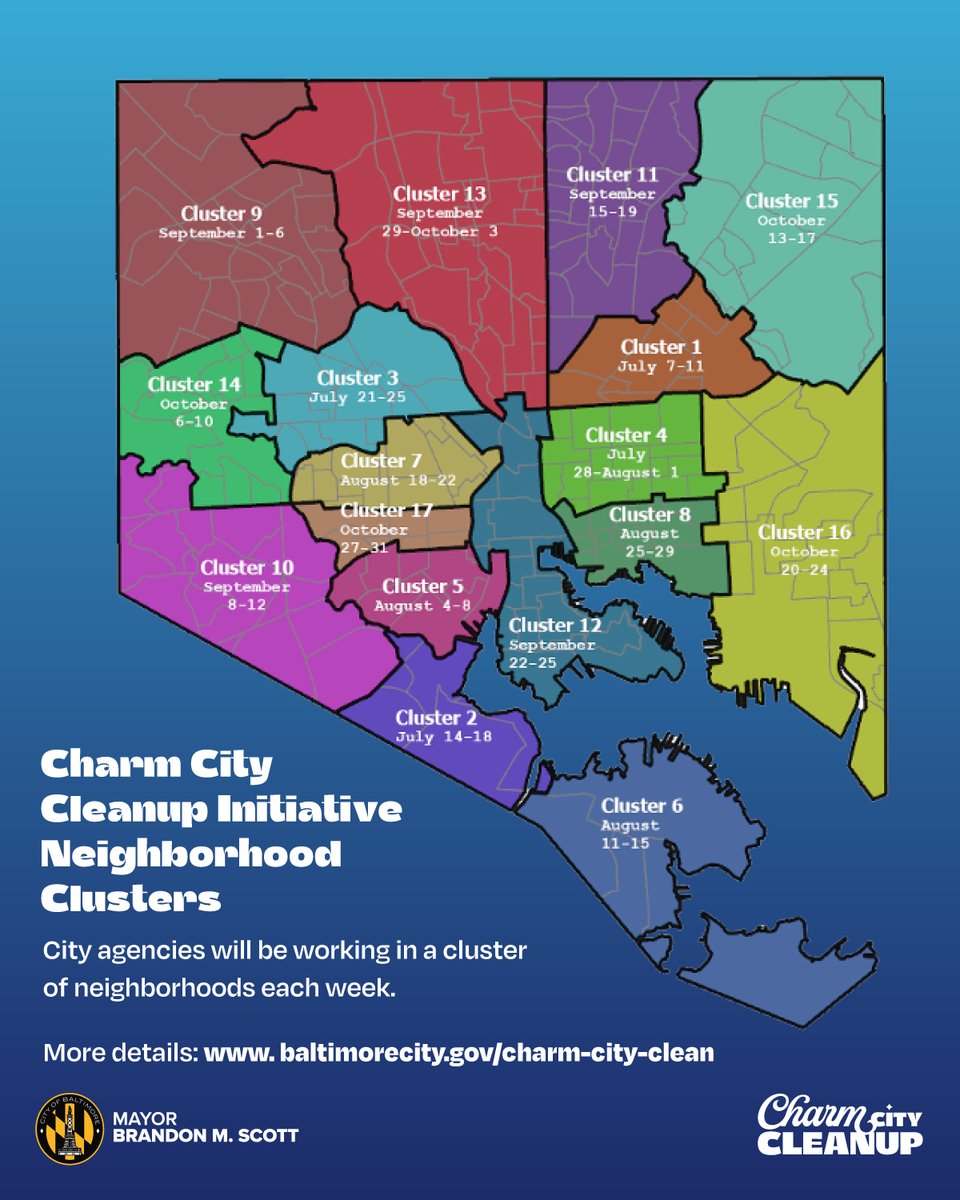 Yesterday, I am proud to have announced that we are taking things to the next level by launching the Charm City Cleanup Initiative.

baltimorecity.gov/charm-city-cle….