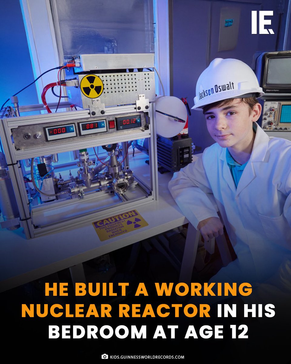 At 12, Jackson Oswalt constructed a Farnsworth–Hirsch fusor in his home lab and successfully achieved nuclear fusion by fusing deuterium atoms. Verified by Fusor and certified by Guinness, he became the youngest person to produce fusion using electrostatic confinement. The FBI