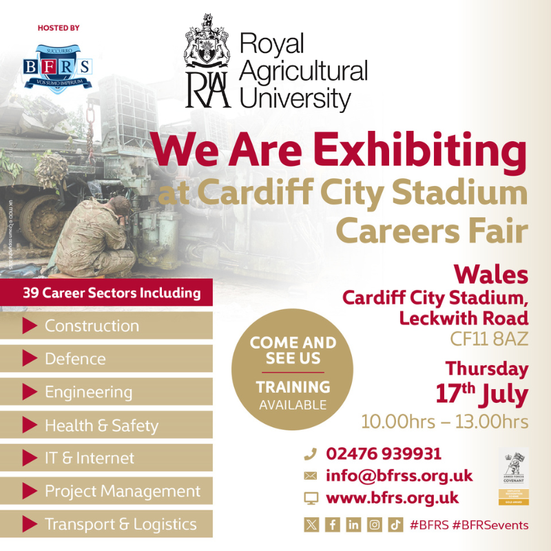 We are excited to announce that we will be exhibiting at the BFRS National Careers Fair in Cardiff 😀  

📅 Thursday 17 July in Cardiff City Stadium, Leckwith Road, Wales CF11 8AZ 
🕙 10:00 to 13:00 

This event is for the Armed Forces Community who are embarking on a