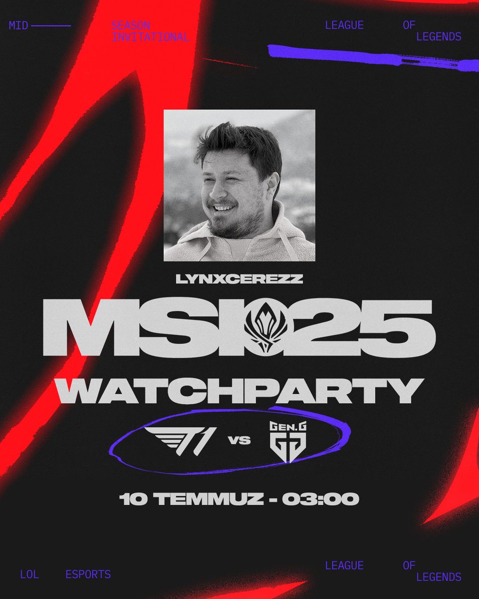 MSI’da uzun süredir beklenen bo5 kapışması! 👊
Erken final, T1 vs GENG heyecanını Lynx Çerezz ile beraber yaşamak için bu yayını kaçırma! 👀
👉 youtube.com/@lynxcerezz