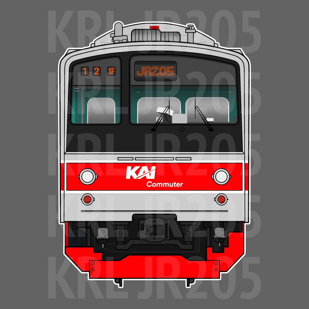 Vector KRL JR205 (Tampak Depan)
#JR205 #205系