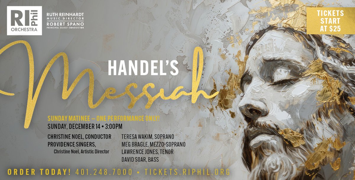 Handel's Messiah - Exclusive Christmas in July Early Bird Discount! 

Now through July 31, use code JULY to get 25% off your purchase of Handel's Messiah with the @providencesingers! 

Visit tickets.riphil.org/single-tickets or call 401.248.7000 to get your tickets today!