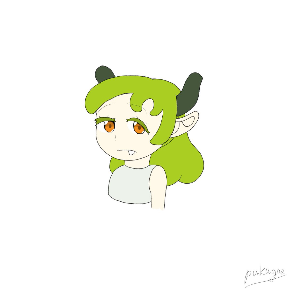 「本日の30分集中描き 後頭部の髪を考える」|プクゴエのイラスト