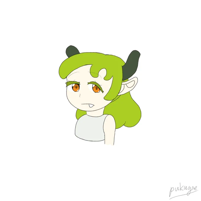 本日の30分集中描き 後頭部の髪を考える