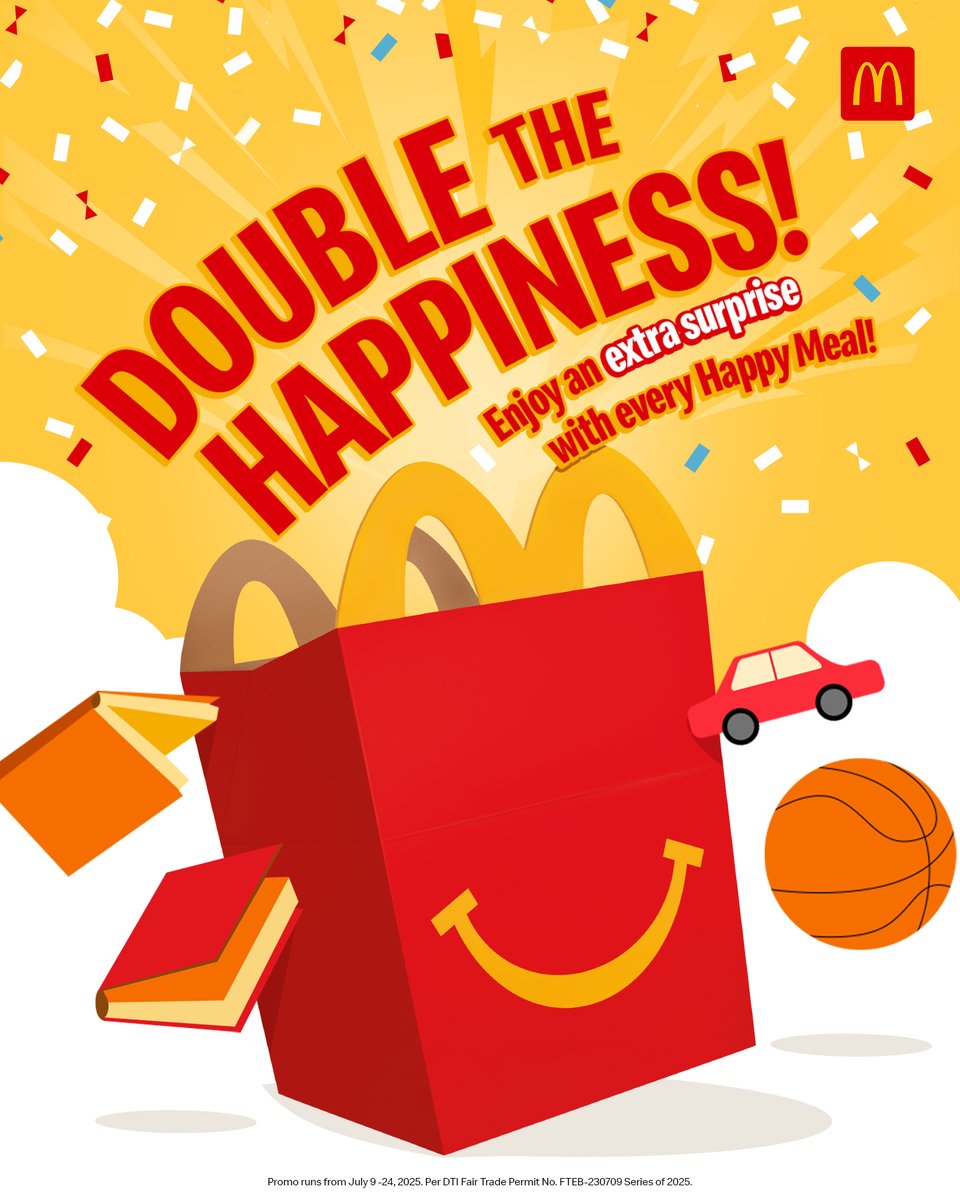 Happy Meals just got HAPPIER! 🥳 An extra surprise is waiting for you in every Happy Meal order when you grab one today! 🎁