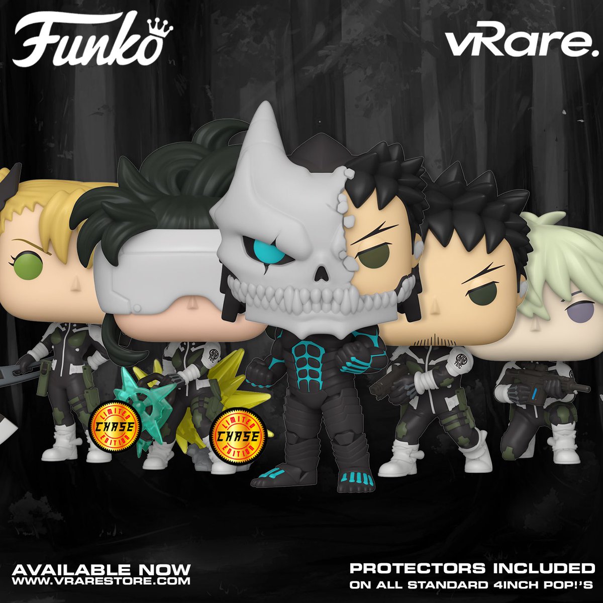 vRareStore's tweet photo. The new wave of Kaiju No.8 exclusives, chases, and bundles are now live!🔥👀

https://t.co/Y9oykZbkJG

Protectors included as always on all standard sized POP!’s or upgrade to a POPARMOR https://t.co/lV4f9Nsjof