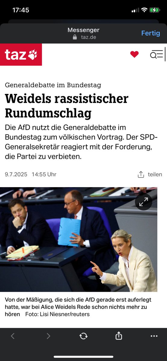 Alice #Weidel - so strunzdumm dass sie es einfach nicht rafft dass sie selbst dafür sorgt das der Weg zum #AfD-Parteiverbot geebnet wird.

#AfDwirkt
#Deutschlandabernormal?
#Faschismus
#Rassismus
#SchandeDeutschlands
#SchandeEuropas
#AfdVerbotsofort