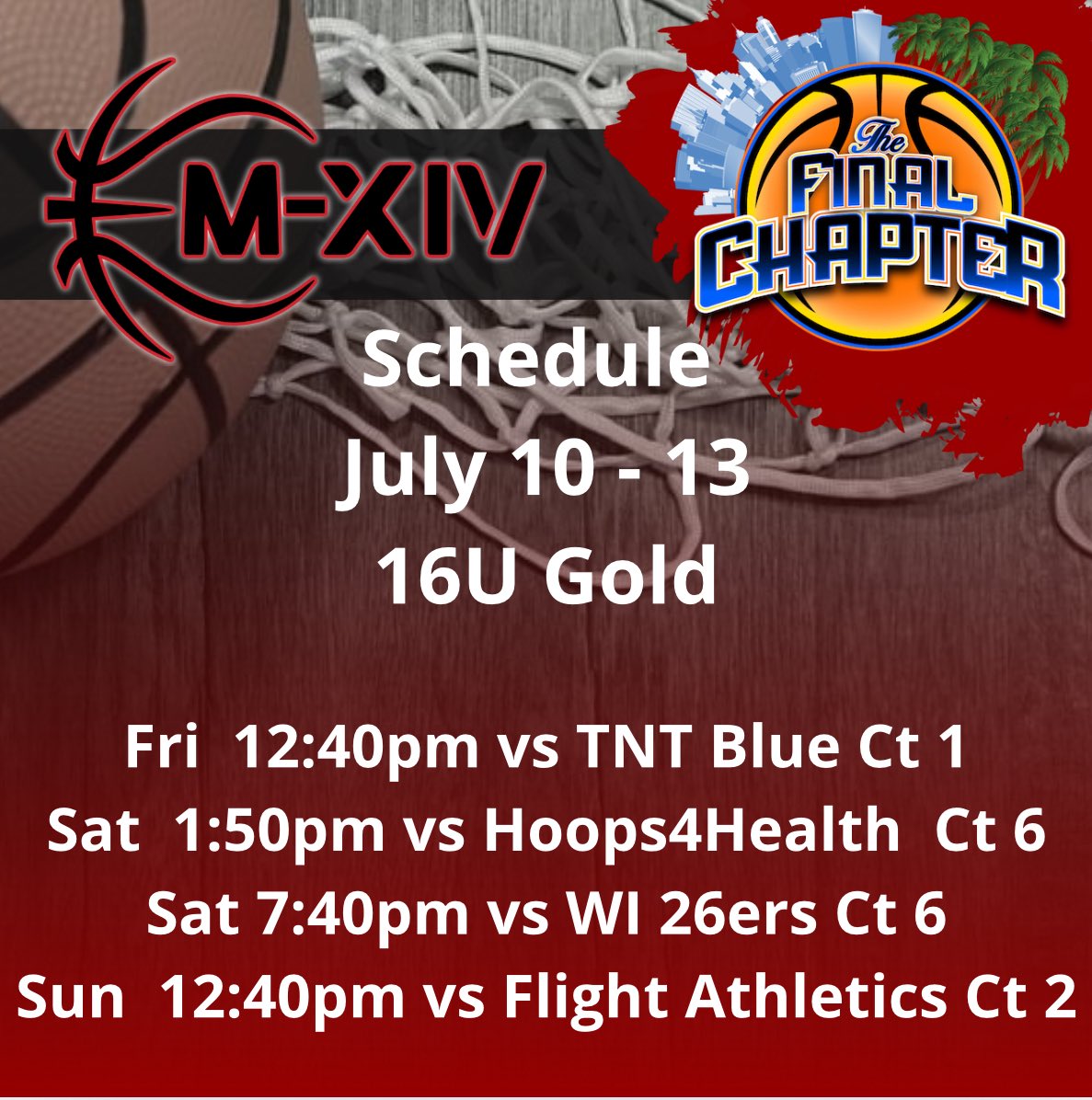 🔥🔥 Schedule Alert 🔥🔥
✅ 16U  Gold 
📸 NY2LA 
✈️ Aurora, IL 
🗓 July 10-13
#Repthe14
<a href="/ny2lasports/">NY2LA SPORTS</a> 
<a href="/ILHoopProspects/">Illinois Hoop Prospects</a> 
<a href="/ILLHoopsScoops/">ILLHoopsScoops</a> 
<a href="/chilandprephoop/">Chicagoland PrepHoop</a> 
<a href="/HardwoodPrepsIL/">Hardwood Preps Illinois</a>