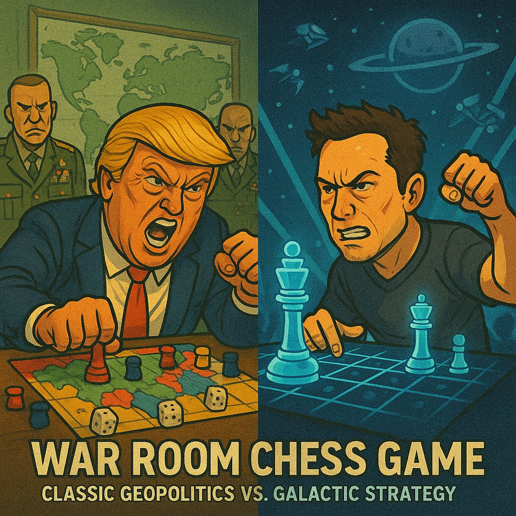 Trump posts on Truth Social, claiming Musk’s “out of his league” in politics. Musk fires back on X, “I’m in it for the people.”

 $PVE pumps as this war rages! Stack your bag, raid the moon!

$pve $Aura #Useless $pve $tap #tap #pve $ikun