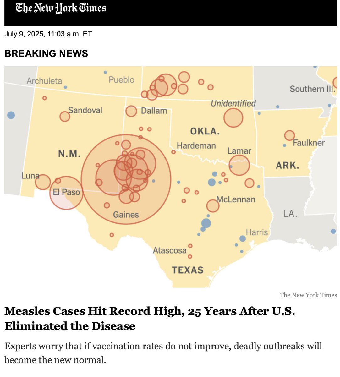 this is an emergency that does not have to happen. It is unfolding now.  It is not fake news, it is not bad science. It is real and it is preventable. nytimes.com/2025/07/09/wel…