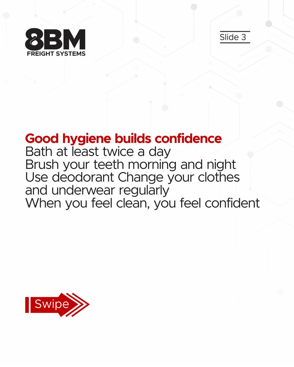 8BMFreight's tweet photo. Incase you missed out on our Code Create Care CSR Event. Here are 6 Key Lessons from our Puberty, Hygiene and Mental Health Awareness Talk.
#8BM #8BMfreight #CodeCreateCare https://t.co/K7YFRFp9ZK