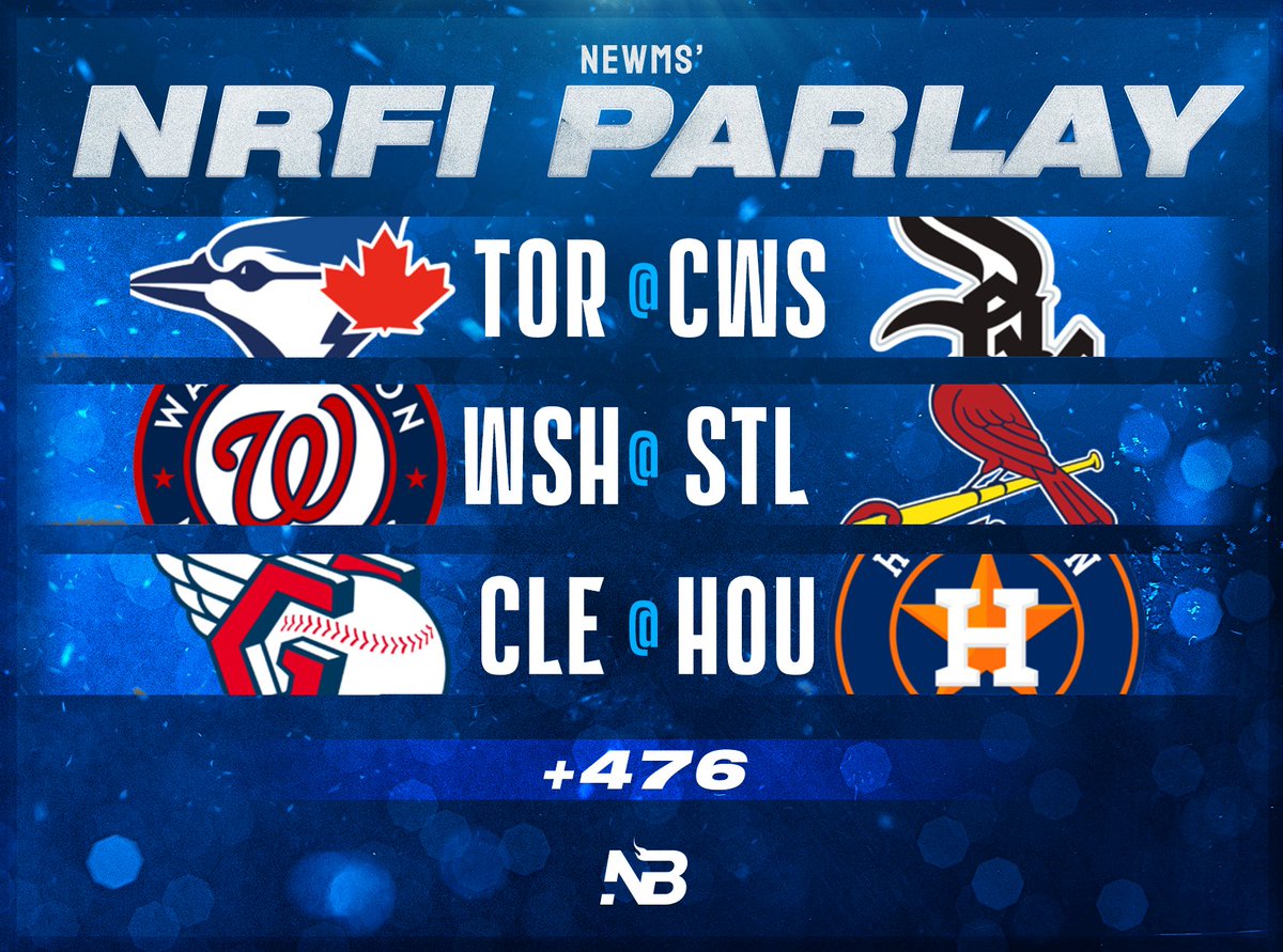 NewmsBets's tweet image. NRFI PARLAY⚾️🚫
50 Likes & I’ll share today’s half NRFI builder parlay as well ❤️