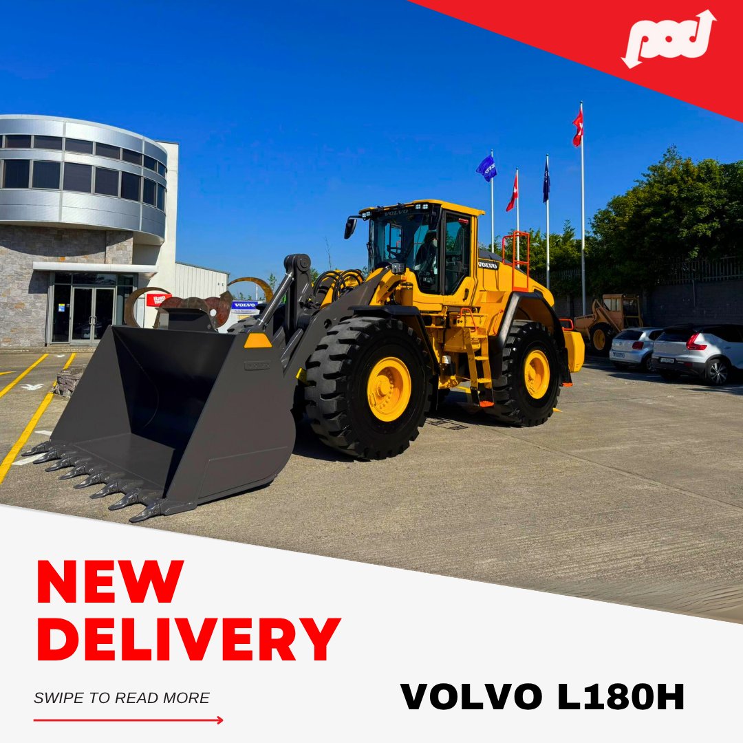 PODMachines's tweet photo. It’s the Machine of the Week!
Just delivered: the powerful Volvo L180H 💥
Built for serious lifting, top-tier efficiency, and unbeatable operator comfort, ready to get to work!
#newdelivery #volvoce #volvol180h #wheelloader #heavyequipment #constructionlife #volvoloader https://t.co/Twb6Wz8BGU