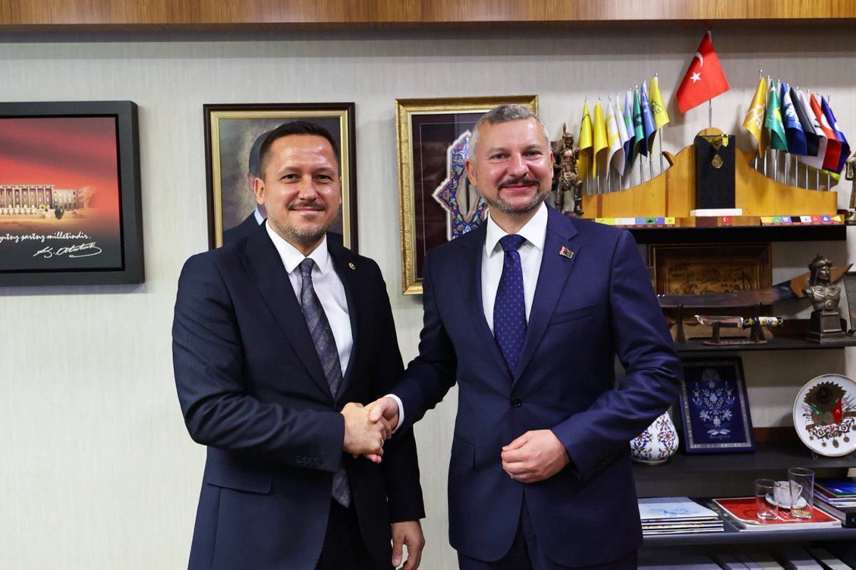 Belarus MFA 🇧🇾 (@belarusmfa) on Twitter photo #Belarus Ambassador to Türkiye Anatoly Glaz met with 🇧🇾🇹🇷 Friendship Group Head <a href="/avSelmanEser/">Selman Oğuzhan ESER 🇹🇷</a> to strengthen inter-parliamentary ties, support traditional values & expand humanitarian cooperation.
Türkiye invited to the 3rd Minsk Conference on Eurasian Security #Belarus Ambassador to Türkiye Anatoly Glaz met with 🇧🇾🇹🇷 Friendship Group Head <a href="/avSelmanEser/">Selman Oğuzhan ESER 🇹🇷</a> to strengthen inter-parliamentary ties, support traditional values & expand humanitarian cooperation.
Türkiye invited to the 3rd Minsk Conference on Eurasian Security