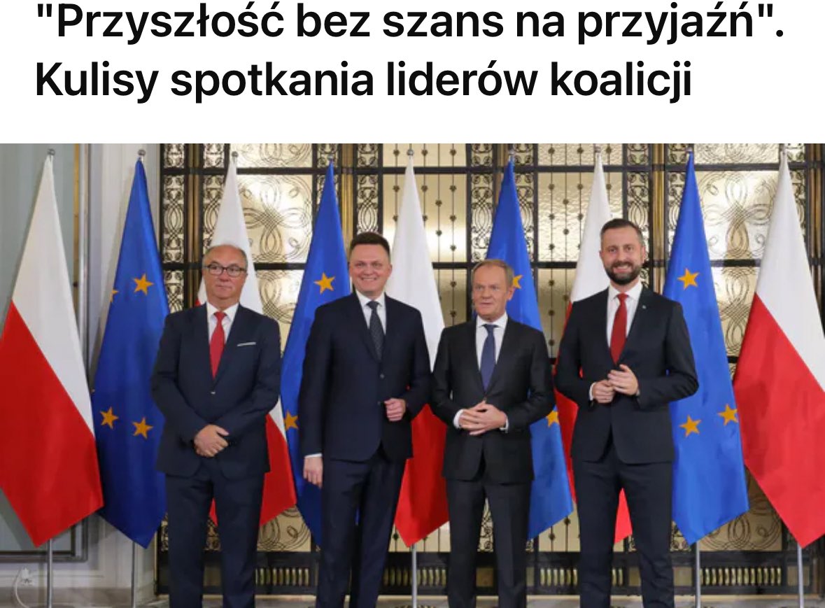 📍Wirtualna Polska poznała kulisy spotkania liderów koalicji. Według naszych ustaleń rozmowy były "pełne emocji", a Donald Tusk, Włodzimierz Czarzasty i Władysław Kosiniak-Kamysz uznali, że Szymon Hołownia nadużył ich zaufania. - Hołownia pozostał sam, nikt go nie bronił - mówi