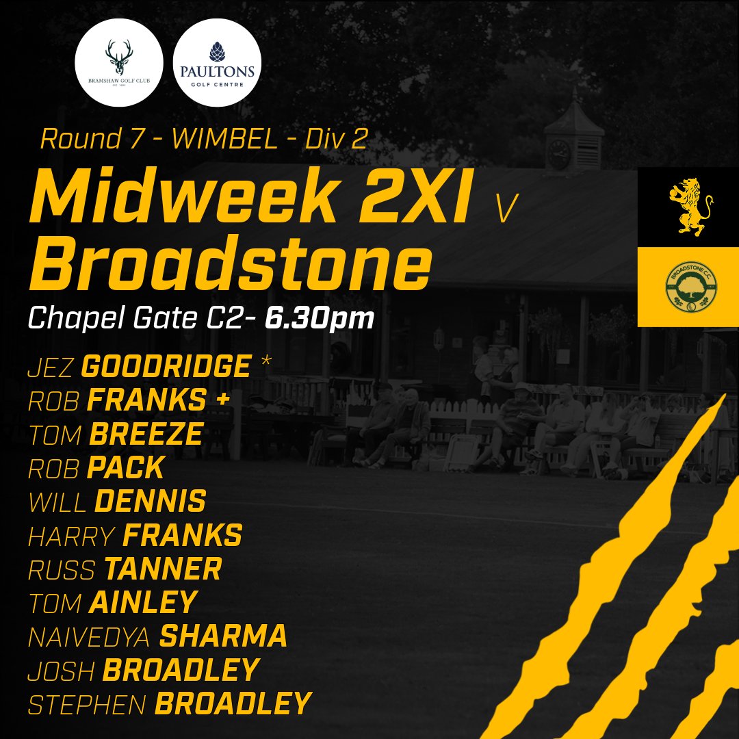 A <a href="/broadstonecc/">Broadstone Cricket</a> double header for the second time this season! JVG is exploring the sights of Europe so Coombsy takes the reigns at Charborough Road whilst at Chapel Gate Jez returns from injury looking to make it back to back wins. #blackandgold #upthelions #cricket 🖤 💛 🦁