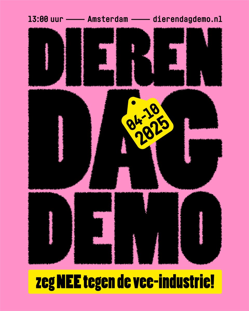 Dit jaar laten we op dierendag massaal van ons horen! De politiek heeft de dieren volledig in de steek gelaten. Zeg samen met ons NEE tegen de vee-industrie en JA tegen een diervriendelijke toekomst!  

Kijk op dierendagdemo.nl