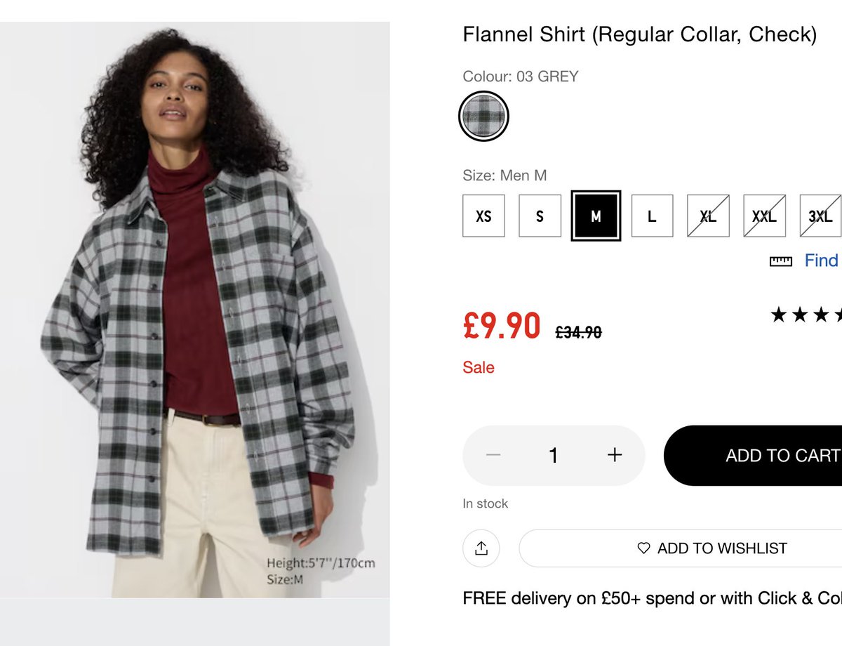 catchagem_'s tweet image. These Β£35 Unisex flannels @ Uniqlo are now just Β£9.90 (Most sizes in stock) β‘οΈ
ad: Add to cart here >> bit.ly/46xfWm8