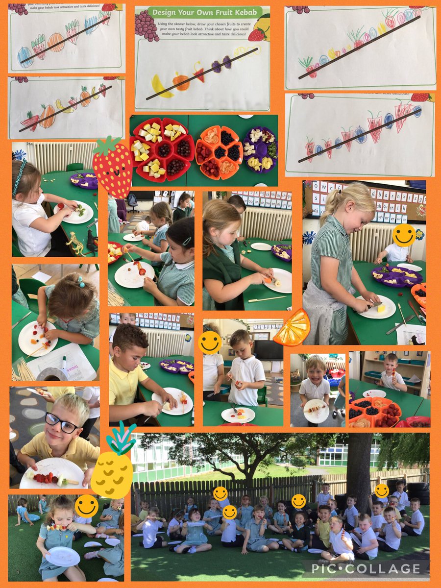 Class 2 loved designing, making, eating and evaluating their delicious fruit kebabs today. They showed us super chopping skills! #OverchurchDT