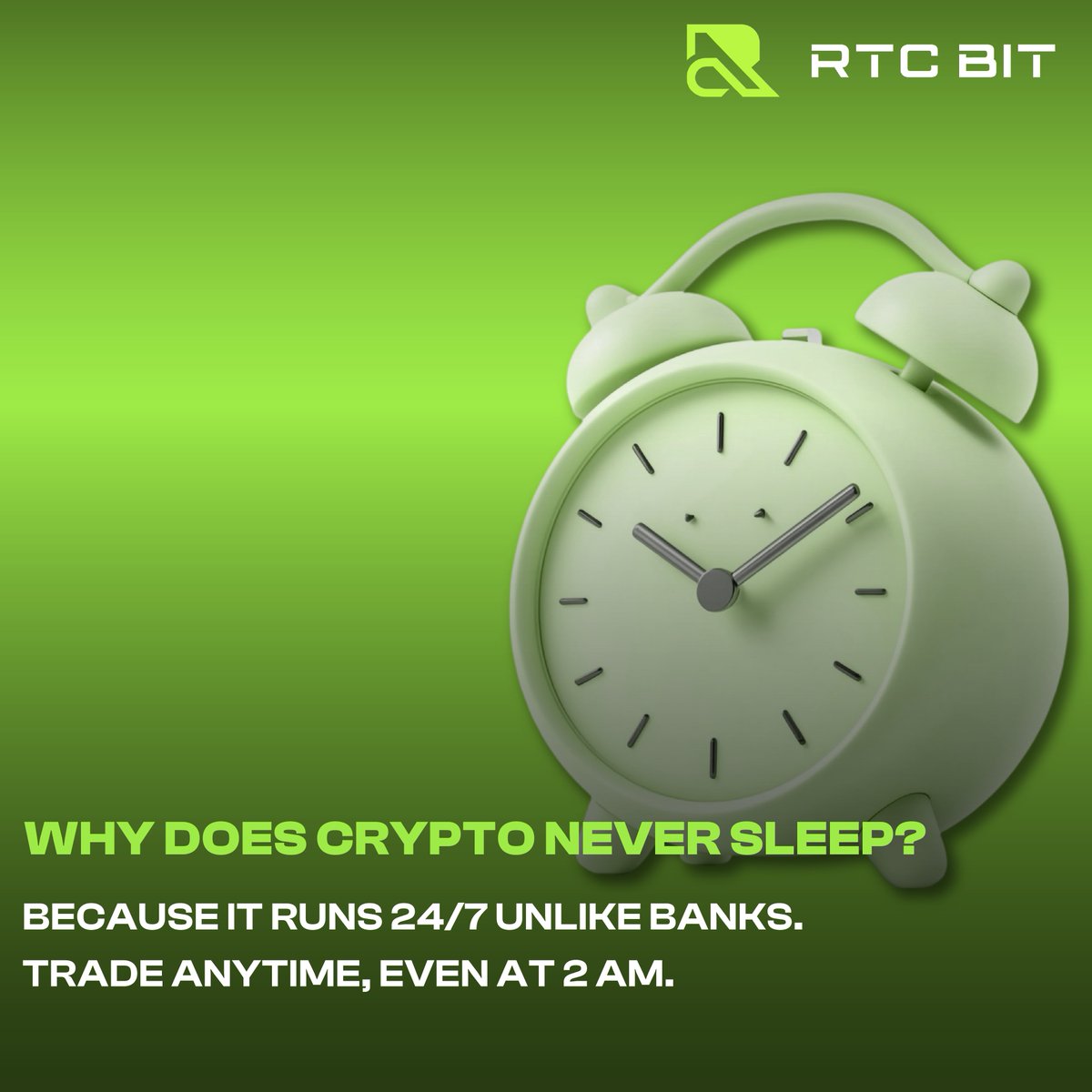 rtcbit's tweet photo. โฐWhy does crypto never sleep?
Because it runs 24/7 โ no bank hours, no downtime.
๐Trade anytime โ even at 2 AM, only on RTCbit.
๐ก The market doesnโt wait, and neither should you.
https://t.co/TMtChCF1vP
#RTCbit #CryptoTrading #routinecoin #rou https://t.co/j2Algo6bkA