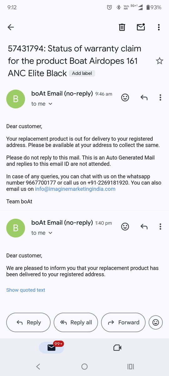 myslfRaja's tweet photo. @RockWithboAt  Today received the replacement product of Ticket no 57431794... But the problem is I received one pair of Bluetooth earbuds but BOTH ARE DIFFERENT PAIR OF SETS each  !! 
Only one of them playing on a point of time, what to do now ?? https://t.co/JJcJbLNScx