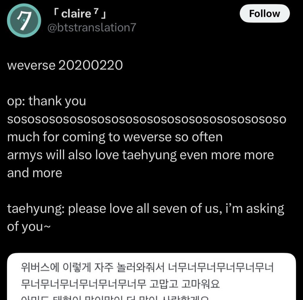 vjoonsuga's tweet photo. taehyung is genuinely the worst person to solo stan like imagine fighting all day only for him to come online and say this😭 https://t.co/rs0fDeVn8C