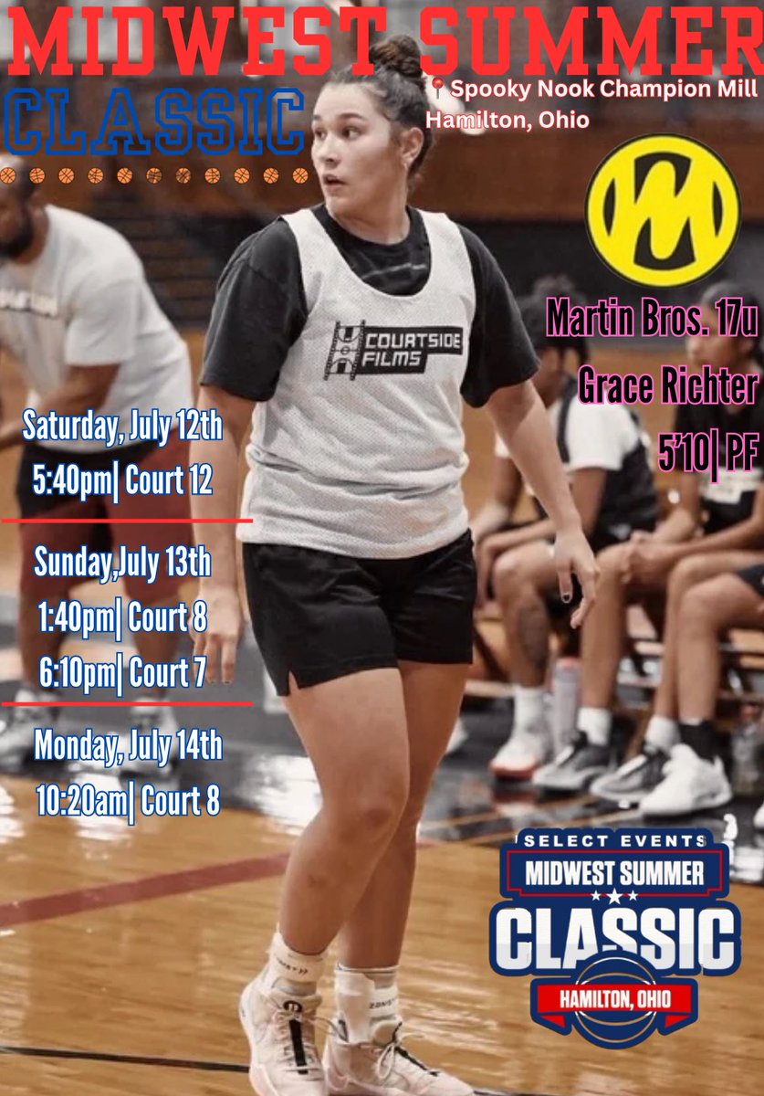 Grace Richter (@gracerichter07) on Twitter photo My Schedule for Midwest Summer classic in Spooky Nook/ Hamilton, Ohio! <a href="/MartinBroLadies/">Lady Martin Bros. Select</a> My Schedule for Midwest Summer classic in Spooky Nook/ Hamilton, Ohio! <a href="/MartinBroLadies/">Lady Martin Bros. Select</a>