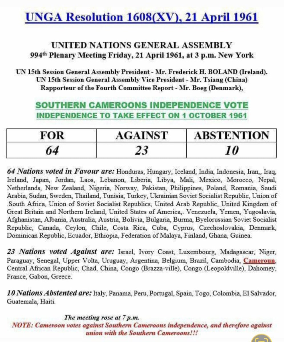 <a href="/MimiMefoInfo/">MMI News</a> Elections in #Cameroun mean nothing.Their political leaders are MINTED from #France their colonial master. ELECAM has rigged elections to keep <a href="/PR_PAUL_BIYA/">President Paul BIYA</a> in power for 43yrs &amp; will continue so if #France decides. There'll be #NoElectionsInAmbazonia We're not part of  <a href="/UN/">United Nations</a> <a href="/POTUS/">President Donald J. Trump</a>