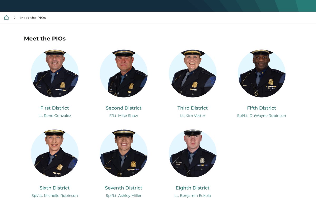 DYK: The Public Information Officer (PIO) Section of the Communications and Outreach Division have seven PIO’s assigned across the state? Their main purpose is to communicate critical incidents,  safety awareness and education and the day to day activities of the MSP to our