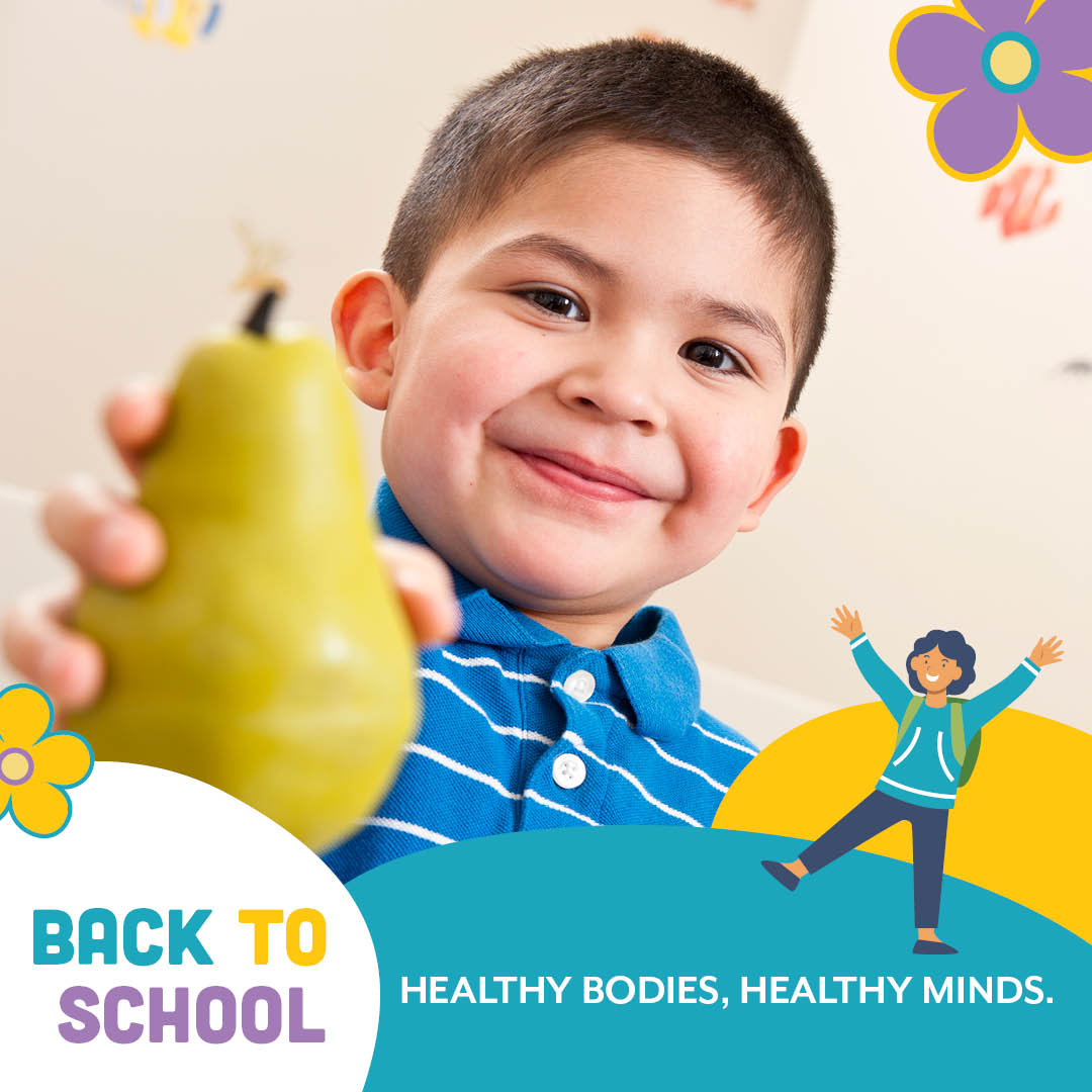 Want your child to get excited about eating healthy at school? 

Give your child the option of choosing their favorite fruits and vegetables, snacks, and sandwich ingredients to include in their lunch! 

To explore healthy ideas, visit bit.ly/3Wz8jD5.
