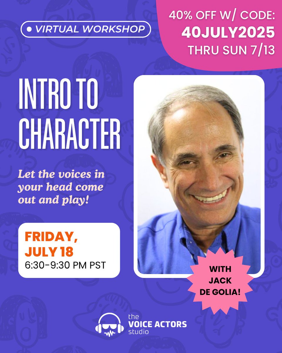 Get 40% OFF these workshops w/ promo code 40JULY2025!
---
Learn how to bring monsters and creatures to life with your voice!
---
Practice reading scripts while listening to different music beds that'll transform your reads!
---
Learn how to develop a catalog of character voices!