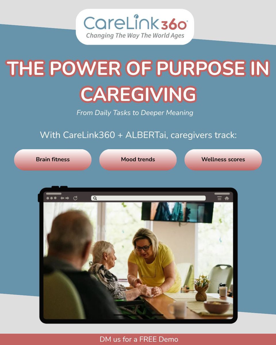When caregivers see outcomes—not just tasks—they stay committed.
CareLink360 helps track progress, mood &amp; wellness, so your team sees the impact they make.

Purpose drives retention.
👉 DM us for a FREE Demo.

#CaregiverEngagement #CareLink360 #PurposeDrivenCare #InnovationInCare