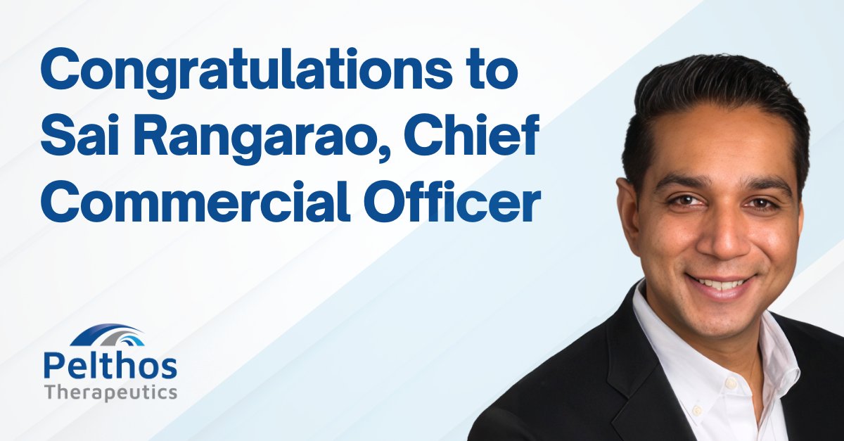We are pleased to announce Sai Rangarao has been promoted to Chief Commercial Officer at $PTHS. Sai will lead our commercialization efforts for #ZELSUVMI.