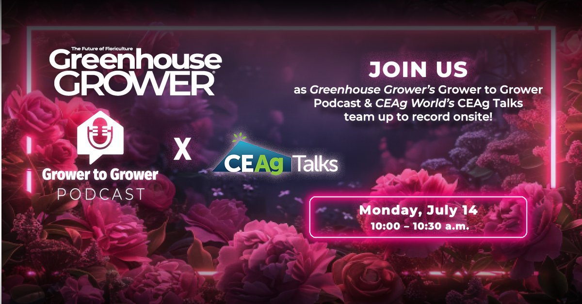 greenhousegrow's tweet photo. ποΈ When two growing under cover worlds collide! Donβt miss a special LIVE taping of the #GrowerToGrower x #CEAgTalks podcast at the #GreenhouseGrower Booth #2625 during #Cultivate25!
π Monday, July 14 at 10β10:30 AM
@American_Hort, @cbusconventions https://t.co/vyTCMEpGtB