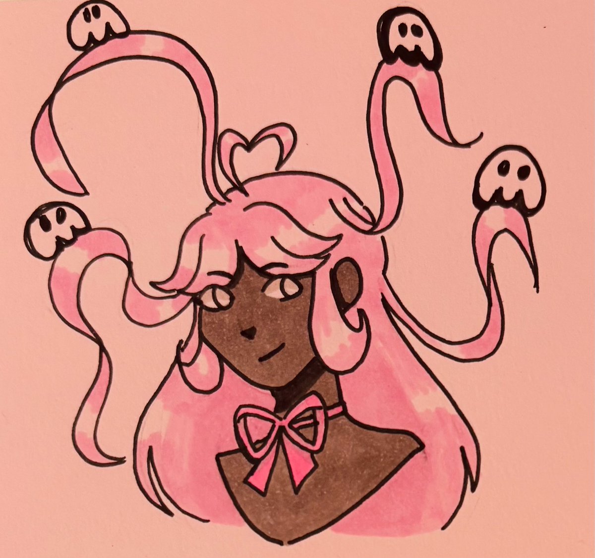 MButteefly's tweet photo. 👻💕👻

Artfight revenge for crybxby! The character is so cute, love the hair and little ghosts! 

Tags 🏷️ 
#artfight2025 #artfightrevenge #drawing #art #artwork https://t.co/z4at76VxKh