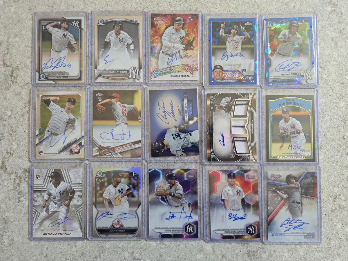 adamAPpeters's tweet image. Selling off some random yankees autos, open to offers on the lot or individual, send them in.