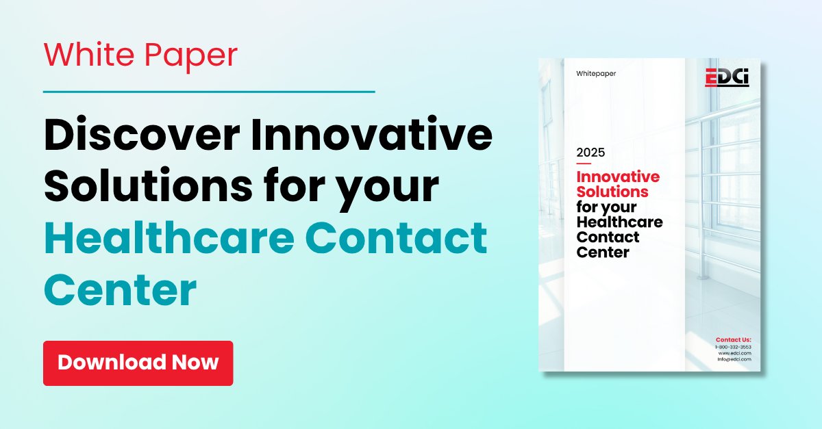 EDCI_IT's tweet photo. Elevate patient engagement with EHRConnect’s predictive self-service and multi-channel communication. 🌟 See how it’s transforming contact centers in our latest White Paper: https://t.co/sk0uuSpINI https://t.co/rH8bNHxLY0