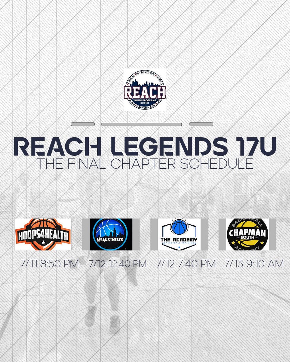 REACH Legends 2026 (@reach2026) on Twitter photo 🚨 Updated Roster & Schedule! 🚨
First stop on the July schedule is <a href="/ny2labasketball/">NY2LA Basketball</a> "The Final Chapter" this weekend at M14 Hoops Academy! All our games will be played there. 🚨 Updated Roster & Schedule! 🚨
First stop on the July schedule is <a href="/ny2labasketball/">NY2LA Basketball</a> "The Final Chapter" this weekend at M14 Hoops Academy! All our games will be played there.