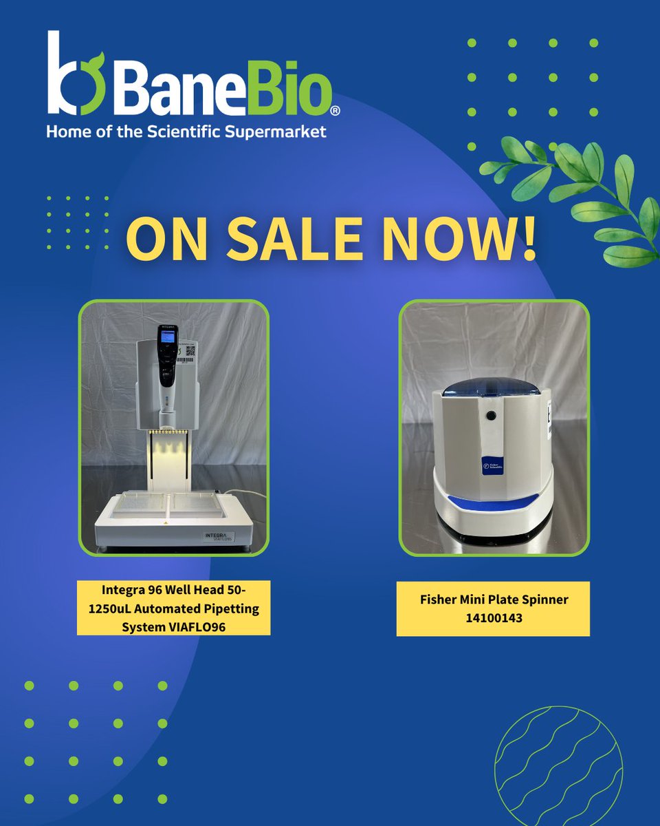 🧬 Quality lab gear, unbeatable prices.

Shop BaneBio’s latest deals on scientific equipment and save big without compromising performance!

banebio.pulse.ly/ber7ecxo3o

#BaneBio #ScientificSupermarket #LabEquipment #BaneBioScientific #BaneBioRepairs #RepairsbyBBIO #BBIO